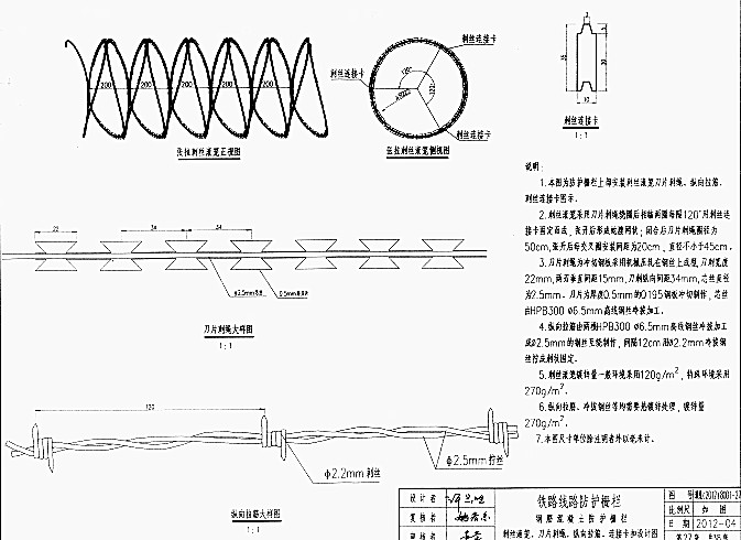 高鐵刀片刺繩 高鐵刀片刺繩